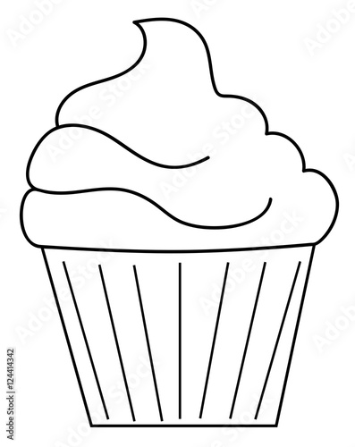 Cupcake Coloring Page