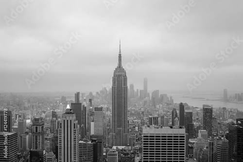 Manhattan view on cloud day