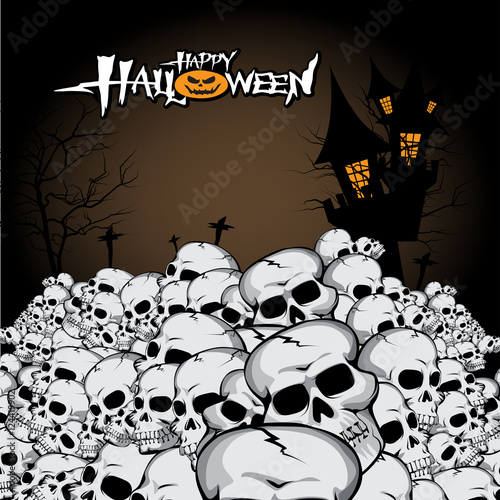 piles of skulls in a cemetery.