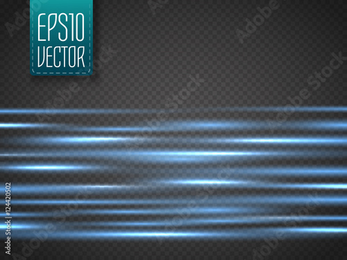 Abstract blurry motion lines isolated on transparent background.