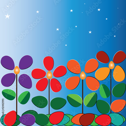 flowers and light in the Easter night