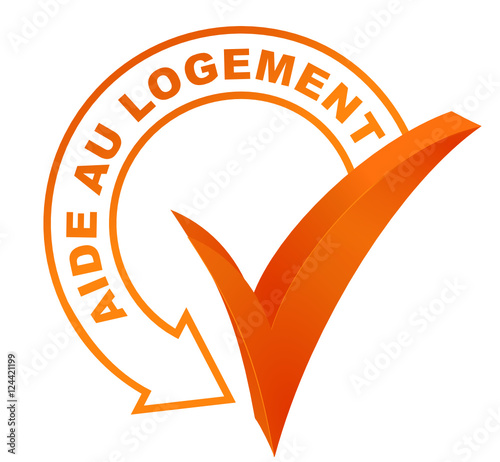aide au logement sur symbole validé orange