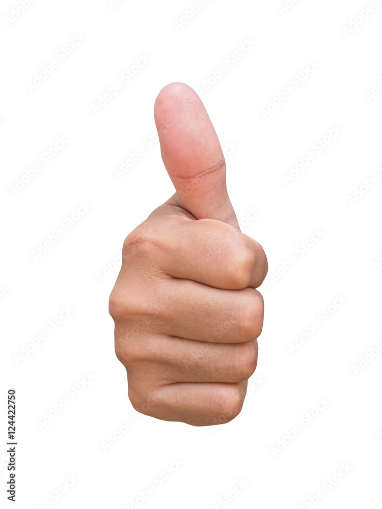 a business man right hand shows thumbs up, fist, good/like sign, isolated on white background a business man right hand shows thumbs up, fist, good/like sign, isolated on white background