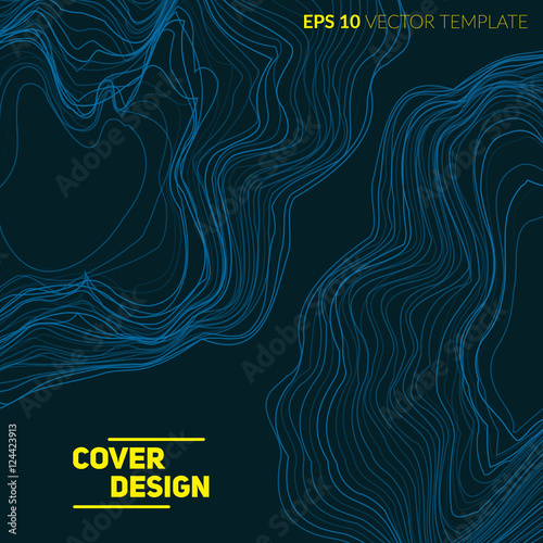 Abstract background with liquid lines. Smoke effect. Applicable for Covers, Placards, Posters, Flyers, Banners etc.