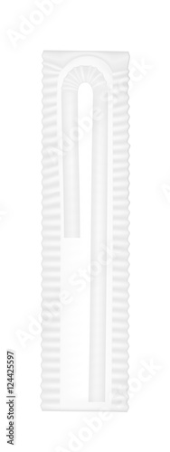 White straw for beverage, juice and milk