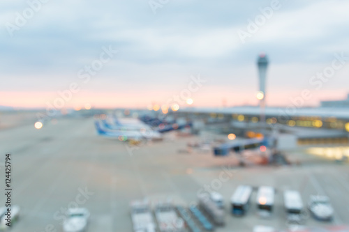 Abstract blurred background of airport  transportation backgroun