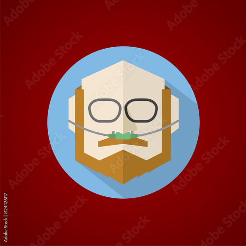 Elderly Patient With Respiratory Oxygen Nasal Catheter Vector Illustration