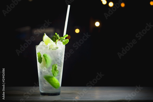 mojito cocktail on the bar.