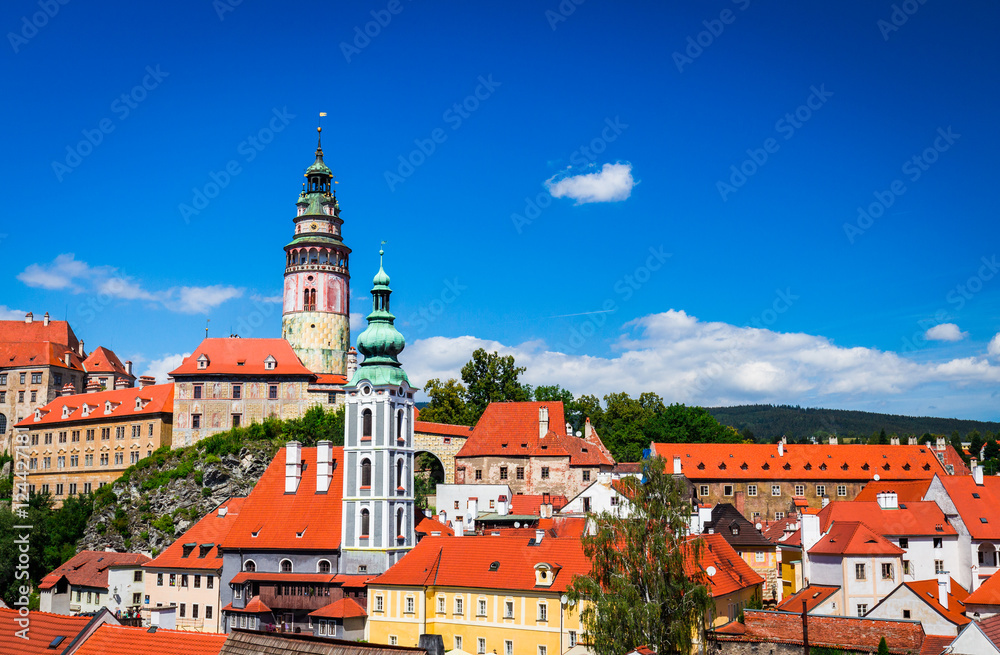 Beautiful old town at Cesky Krumlov, Czech Republic. UNESCO World Heritage Site Beautiful old town at Cesky Krumlov, Czech Republic. UNESCO World Heritage Site