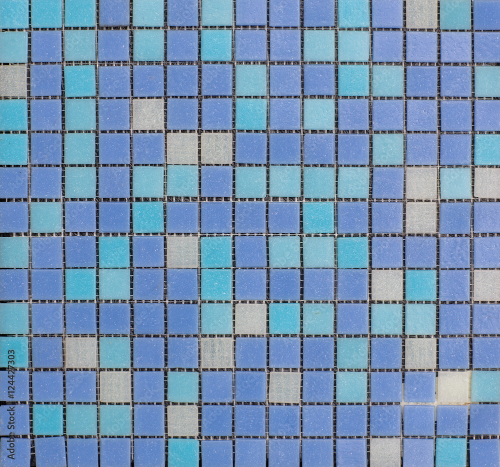 Fototapeta premium blue mosaic tiles for bath, pool