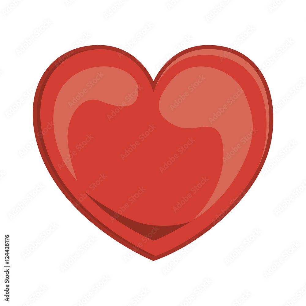 red heart shape icon over white background. vector illustration red heart shape icon over white background. vector illustration