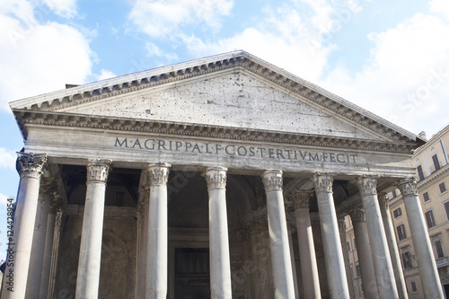 detail of the Pantheon in Rome