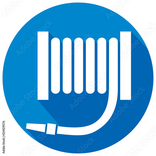 Fire hose reel icon vector illustration
