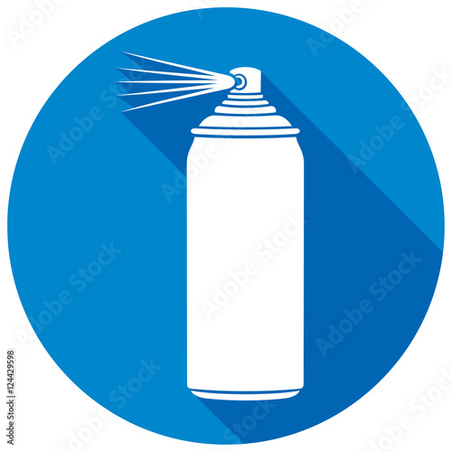 Fotografie Aerosol stencil flat icon (spray can) vector
