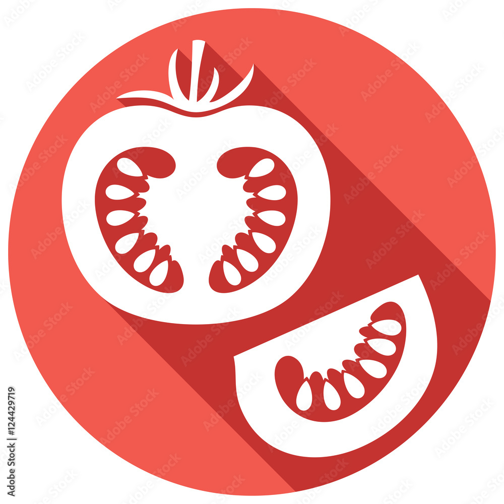 tomato slices flat icon tomato slices flat icon