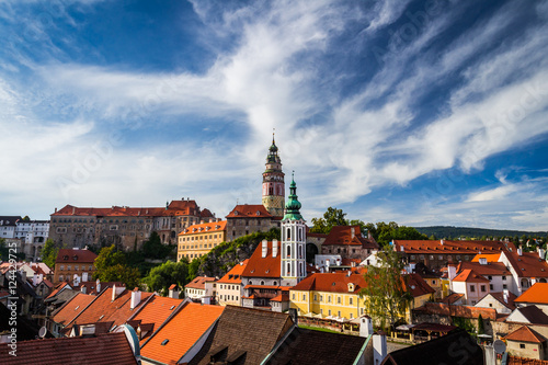 Beautiful old town at Cesky Krumlov, Czech Republic. UNESCO World Heritage Site