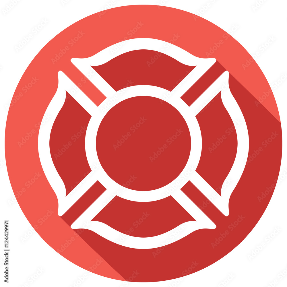 fire department or firefighters maltese cross symbol flat icon fire department or firefighters maltese cross symbol flat icon