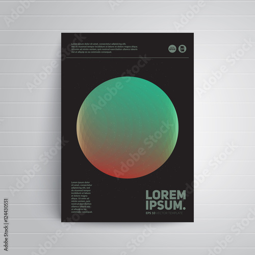 Abstract circle with layers multiply. Cover design for brochure,booklet,flyer etc. A4 format template. Eps10 Vector illustration.