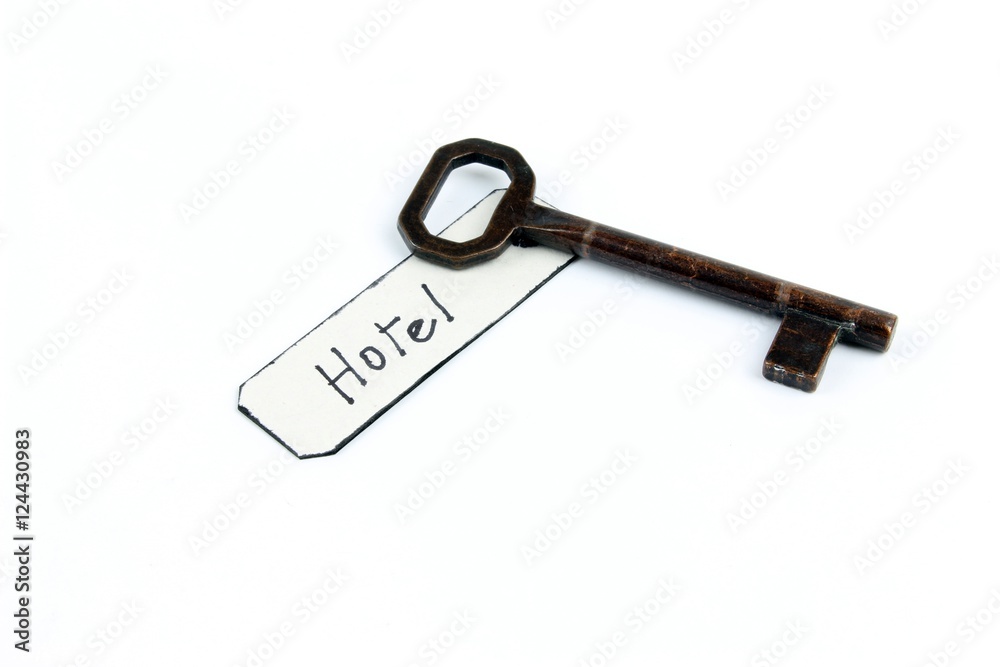 Key with label Hotel Key with label Hotel