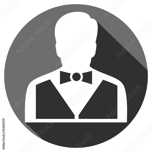casino dealer flat icon