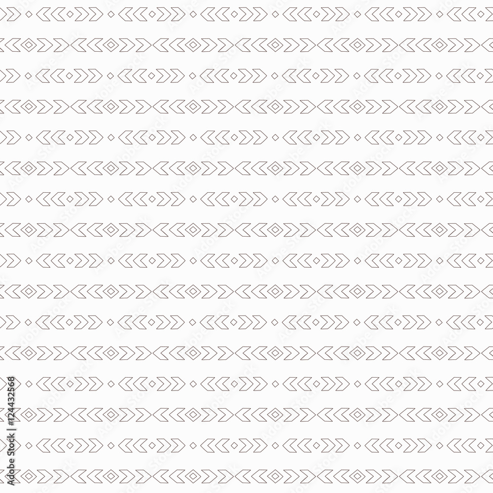 Simple boho pattern. Tribal seamless background. Geometric Wallpaper. Vector illustration.