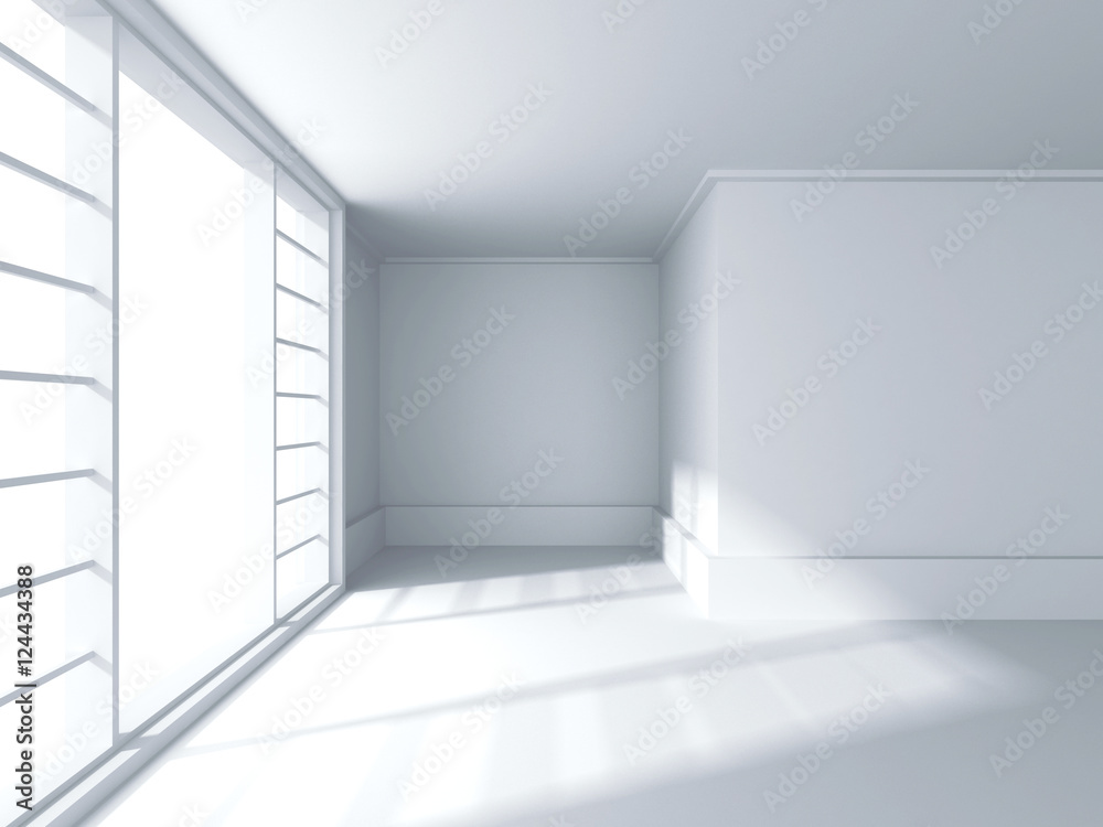 Abstract Architecture Background. Empty Room With Window