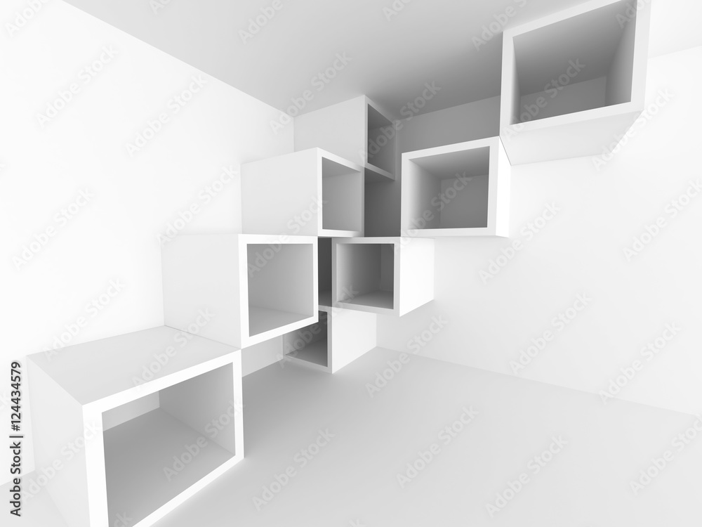 Futuristic Architecture White Design Abstract Background Futuristic Architecture White Design Abstract Background
