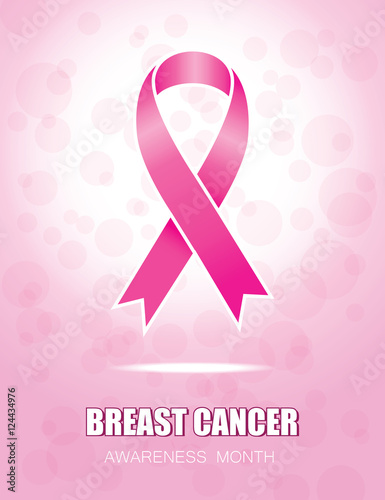 Pink ribbon, breast cancer awareness symbol.