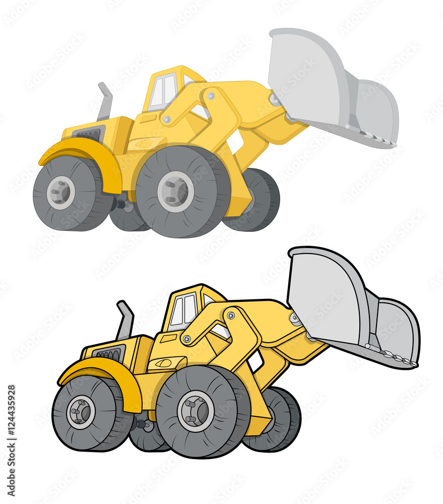Bulldozer Vehicle Vector Illustration Bulldozer Vehicle Vector Illustration