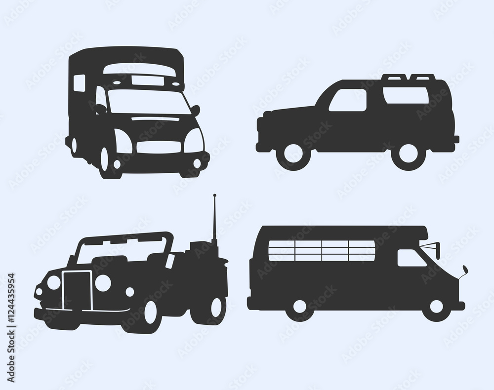 Transports Vector Silhouettes