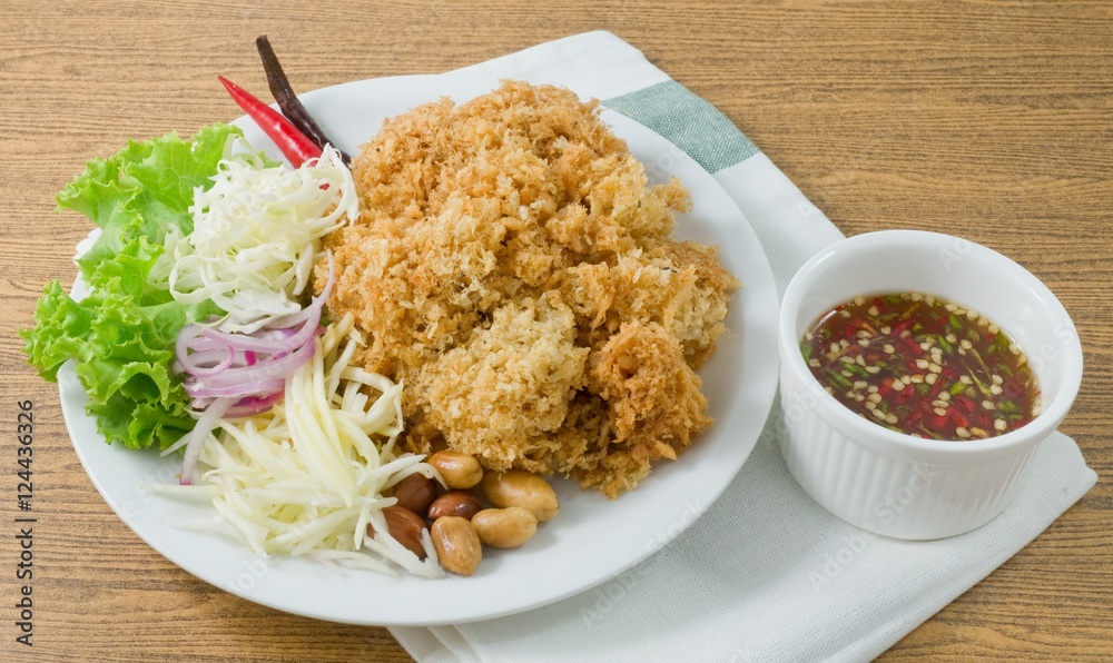 Crispy Catfish Salad with Green Mango and Vegetable Crispy Catfish Salad with Green Mango and Vegetable