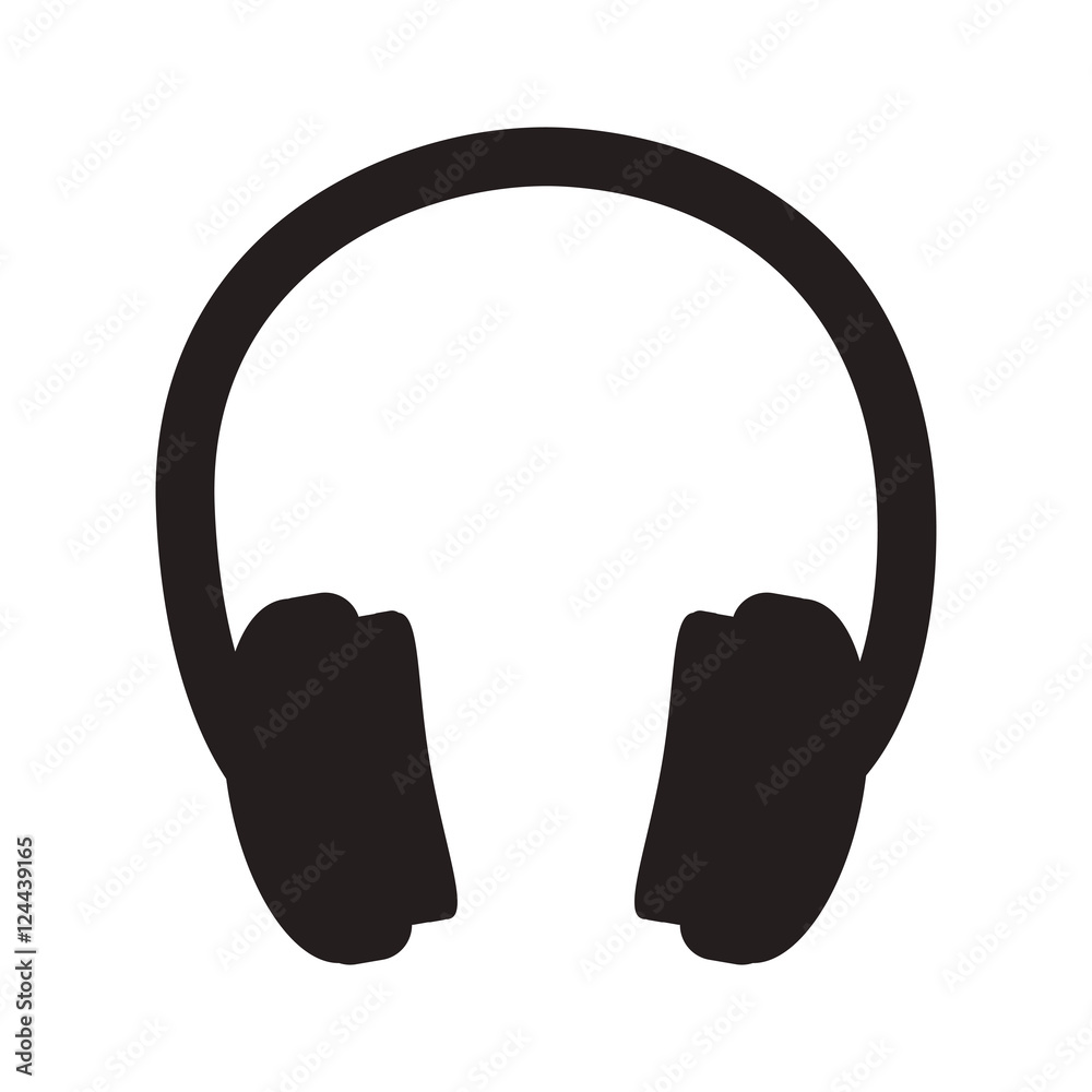 headphone audio technology device icon over white background. vector illustration headphone audio technology device icon over white background. vector illustration
