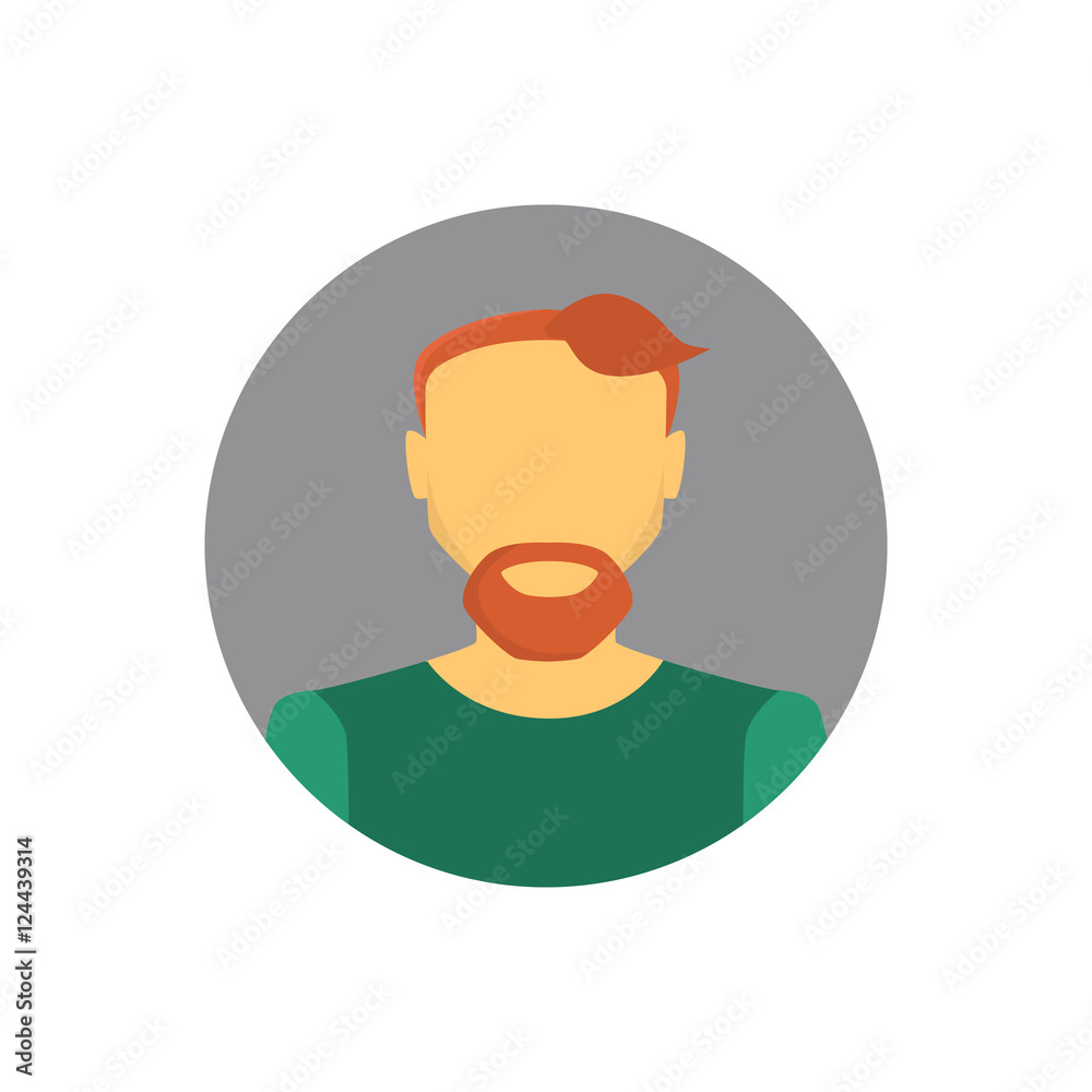 Human male avatar. Male avatar flat. Male avatar icon. Male avatar web. Male avatar illustration. Male avatar isolated