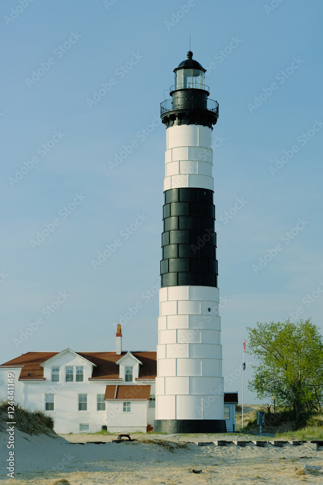 Big Sable Point Lighthouse in dunes, built in 1867 Big Sable Point Lighthouse in dunes, built in 1867