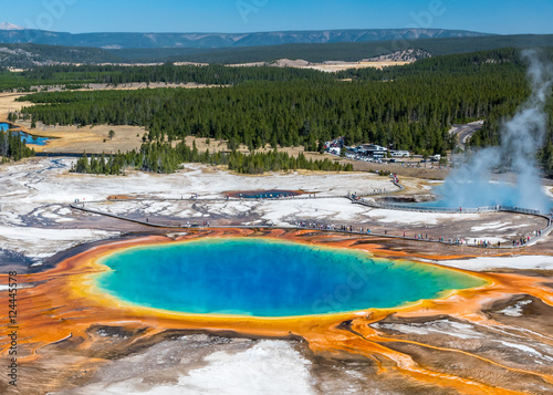 The World Famous Grand Prismatic Spring in Yellowstone National Park