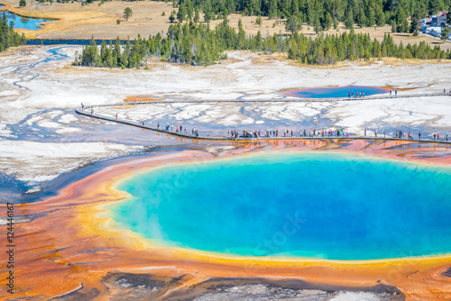 The World Famous Grand Prismatic Spring in Yellowstone National Park