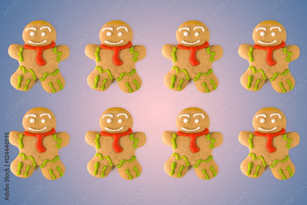 gingerbread man in the background, Christmas concept gingerbread man in the background, Christmas concept