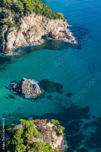 aerial view of the Greece coast line