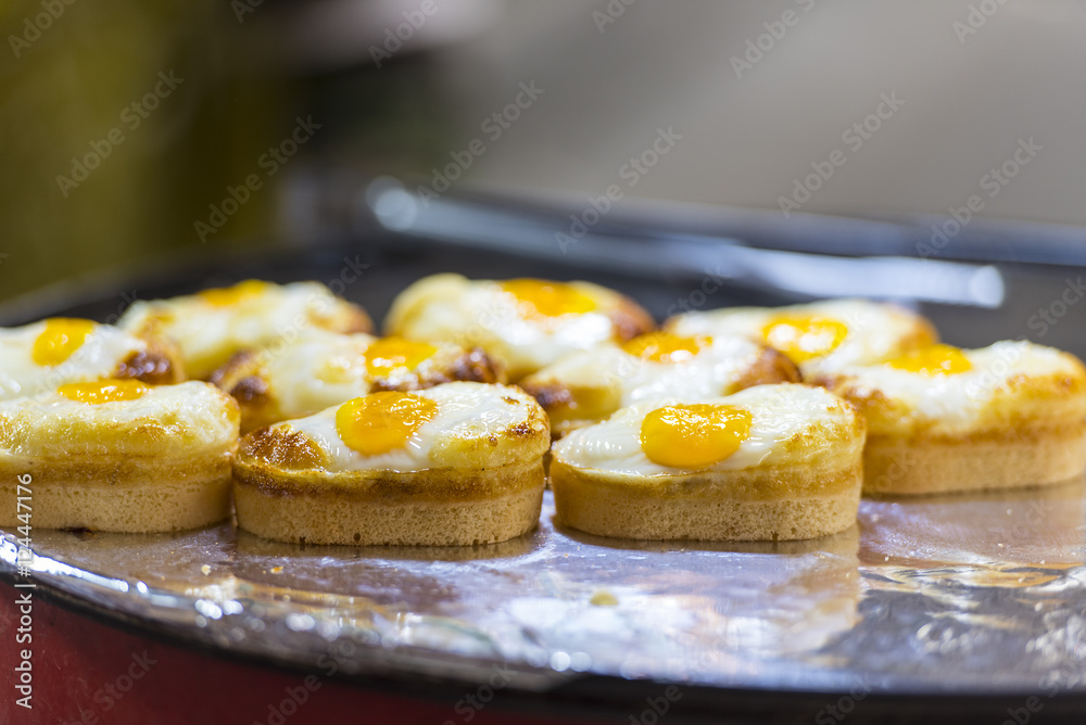 Korean street pastry with egg Korean street pastry with egg