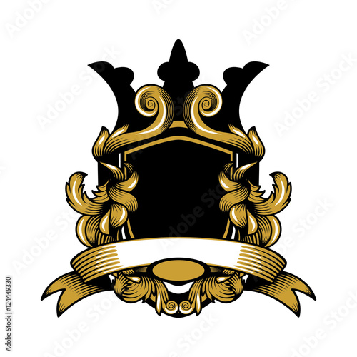 Cool Royal Flourish Shield Luxury Victorian Urban Filigree Style
