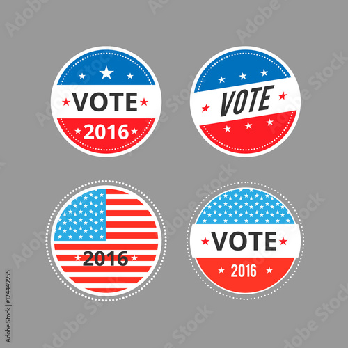 Vector illustration of Voted stickers,signs Free Download Vector illustration of Voted stickers,signs - GFXLoad