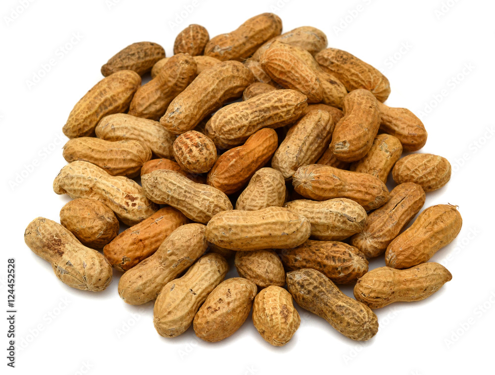 peanuts isolated on the white background peanuts isolated on the white background