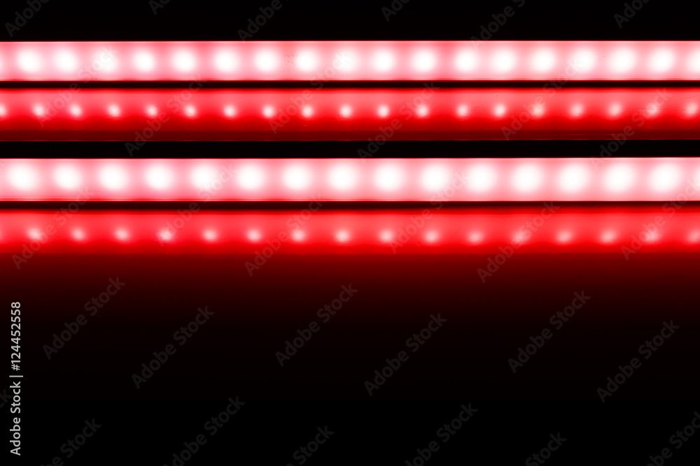 colour of led rigid strip lighht : two of led light line on red