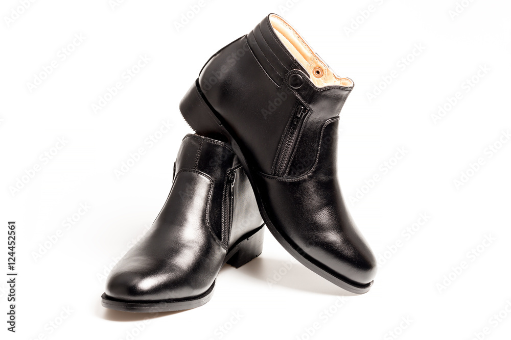 Black patent leather men shoes isolated on white background Black patent leather men shoes isolated on white background