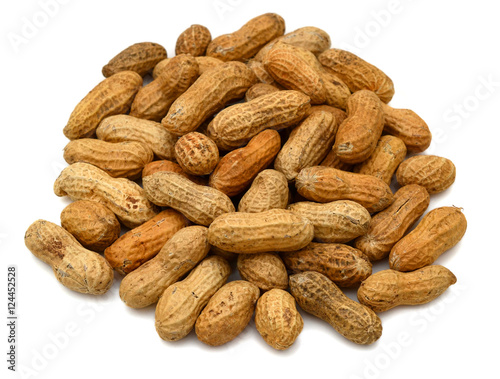 peanuts isolated on the white background