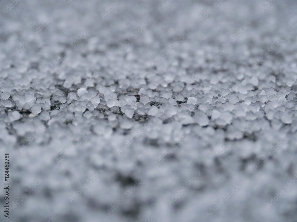 Ground covered with hail Ground covered with hail