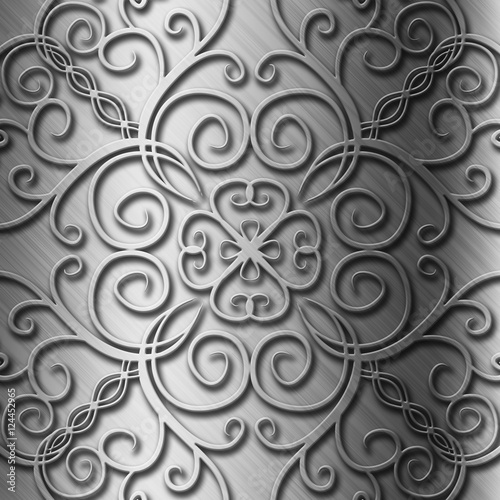 floral metal plate background