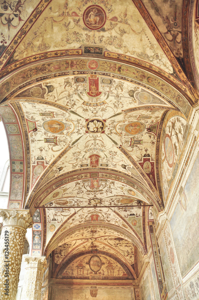 Detalle arte en techo museo, Florencia