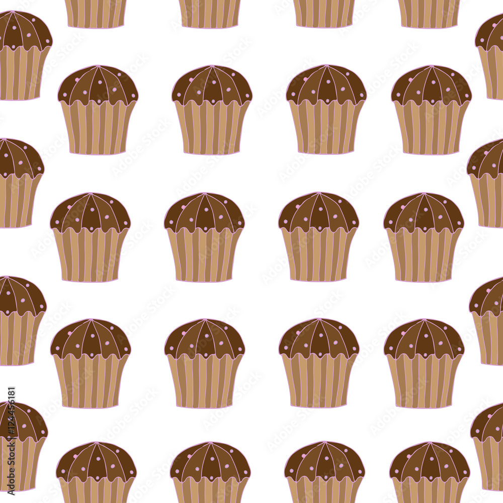 Seamless pattern with cake Seamless pattern with cake