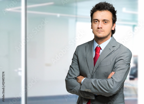  Young businessman in the office